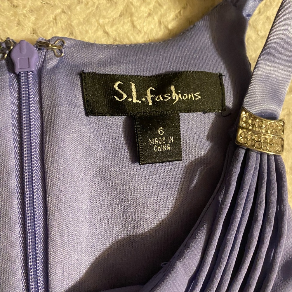 Lavender purple tiered layers formal dress - Picture 7 of 9